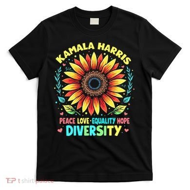 Kamala Harris Peace Love Equality Hope Diversity T-Shirt