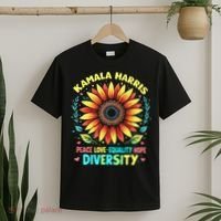 Kamala Harris Peace Love Equality Hope Diversity T-Shirt thumb 2