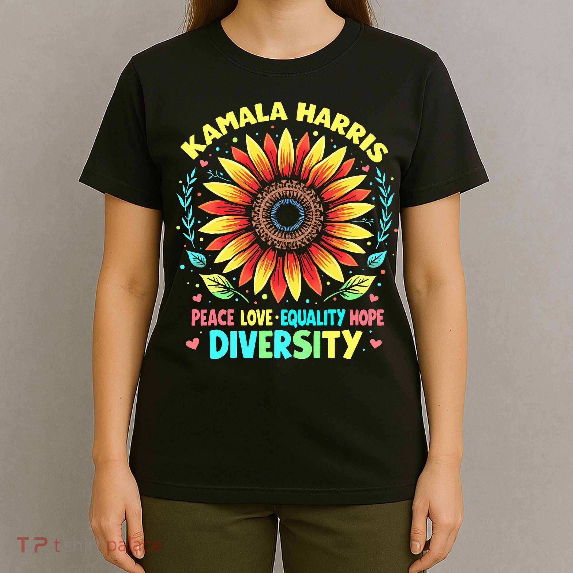 Kamala Harris Peace Love Equality Hope Diversity T-Shirt