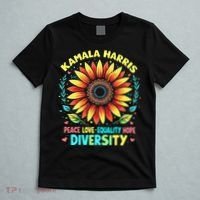 Kamala Harris Peace Love Equality Hope Diversity T-Shirt thumb 5