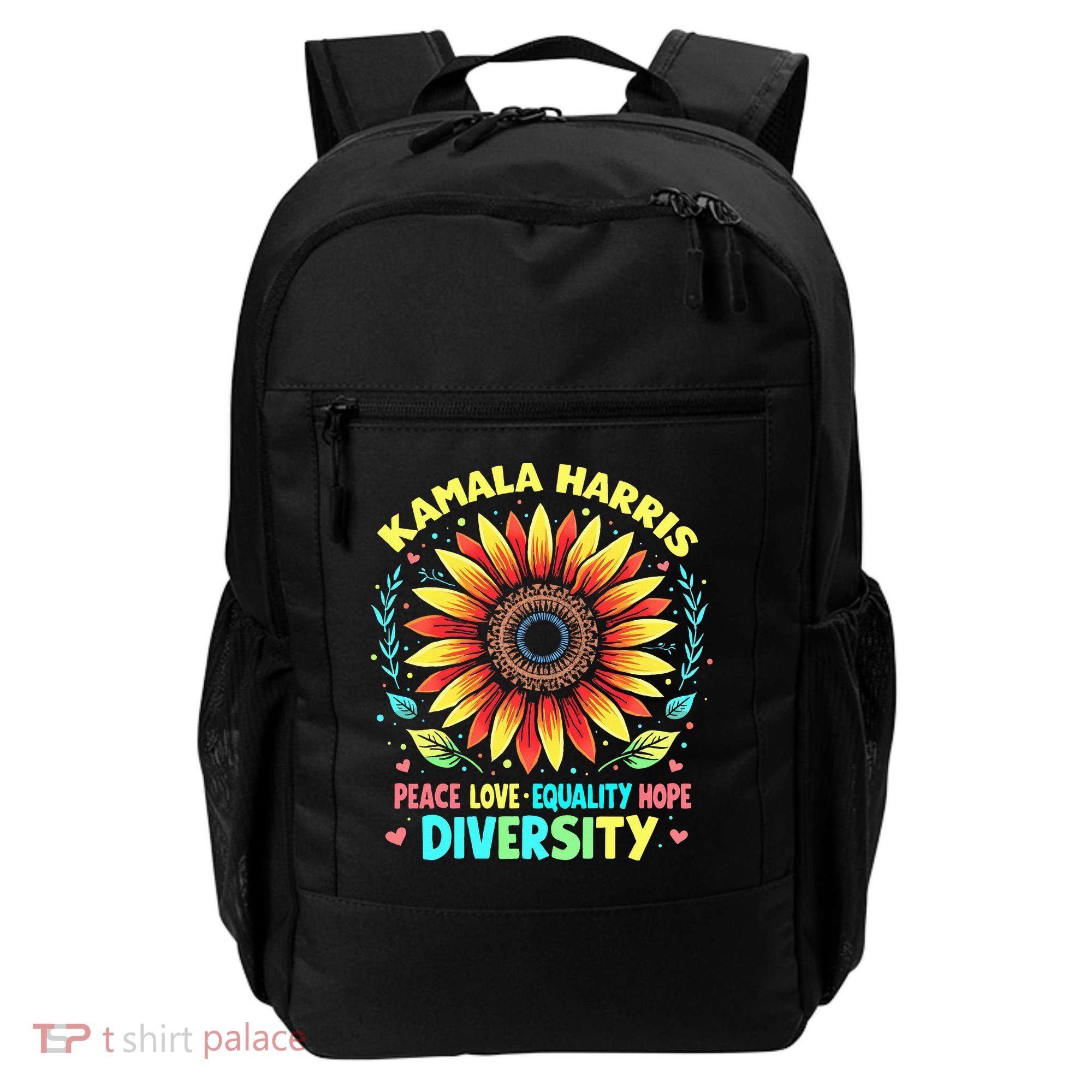 Kamala Harris Peace Love Equality Hope Diversity Backpack
