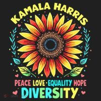 Kamala Harris Peace Love Equality Hope Diversity Beanie thumb 2
