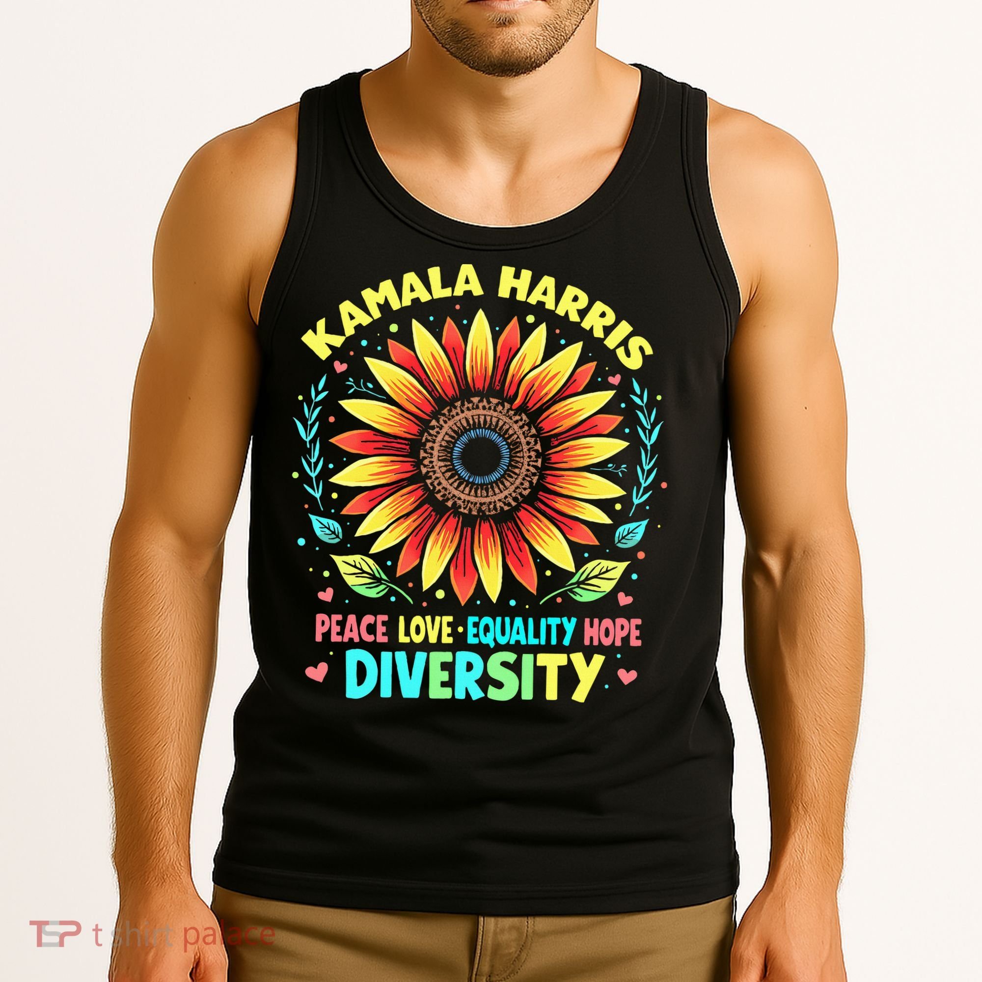 Kamala Harris Peace Love Equality Hope Diversity Tank Top
