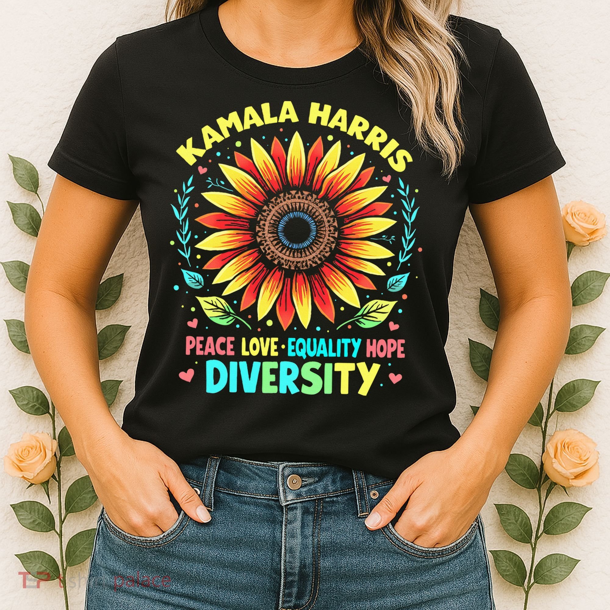 Kamala Harris Peace Love Equality Hope Diversity Women's T-Shirt
