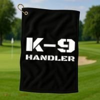 K9 Handler Police Dog Trainer K9 Unit Officer Canine Team Golf Towel thumb 1