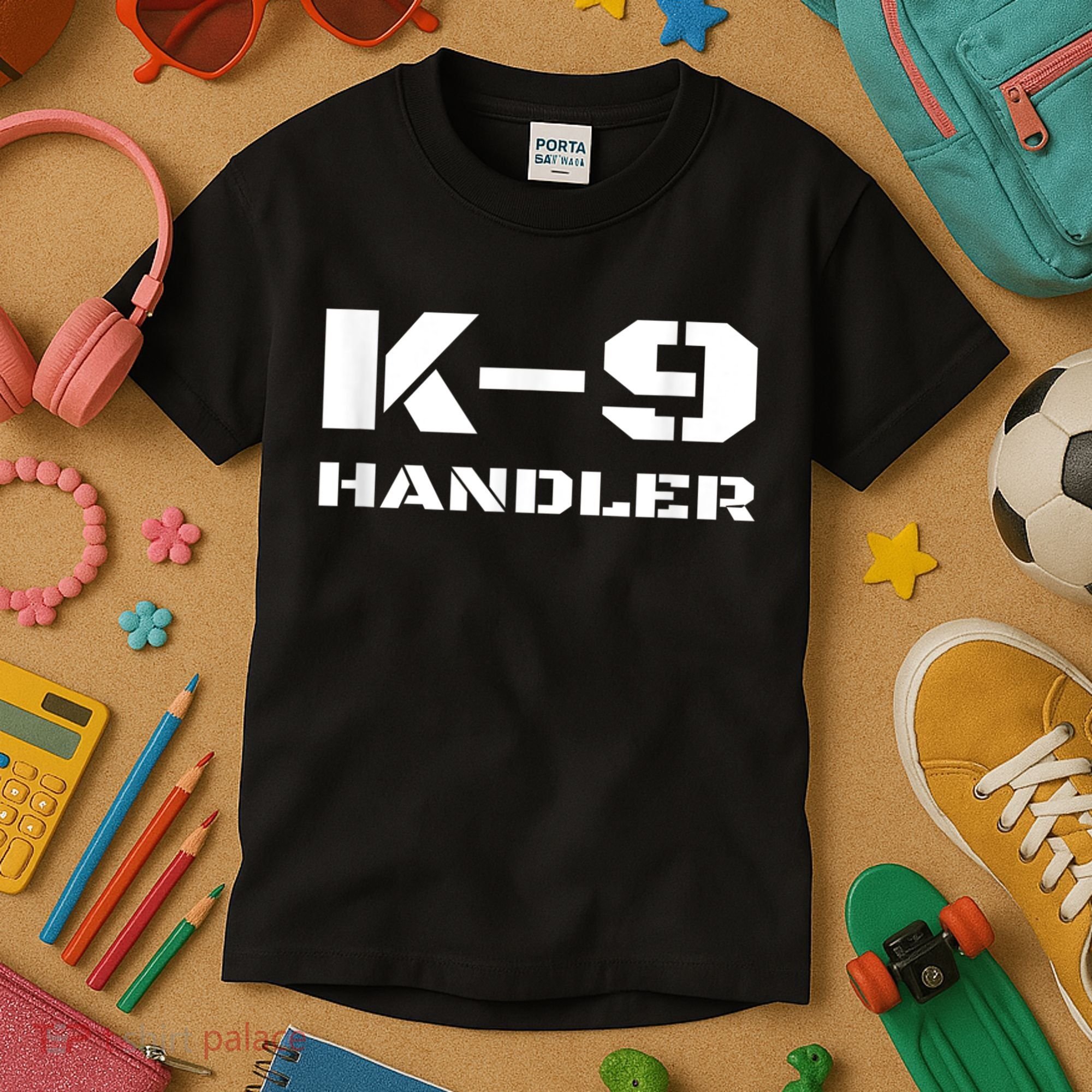 K9 Handler Police Dog Trainer K9 Unit Officer Canine Team Kids T-Shirt