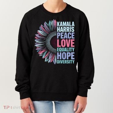 Kamala Harris Peace Love Equality Hope Diversity Women's Sweatshirt