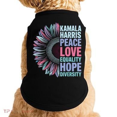 Kamala Harris Peace Love Equality Hope Diversity Doggie Tank