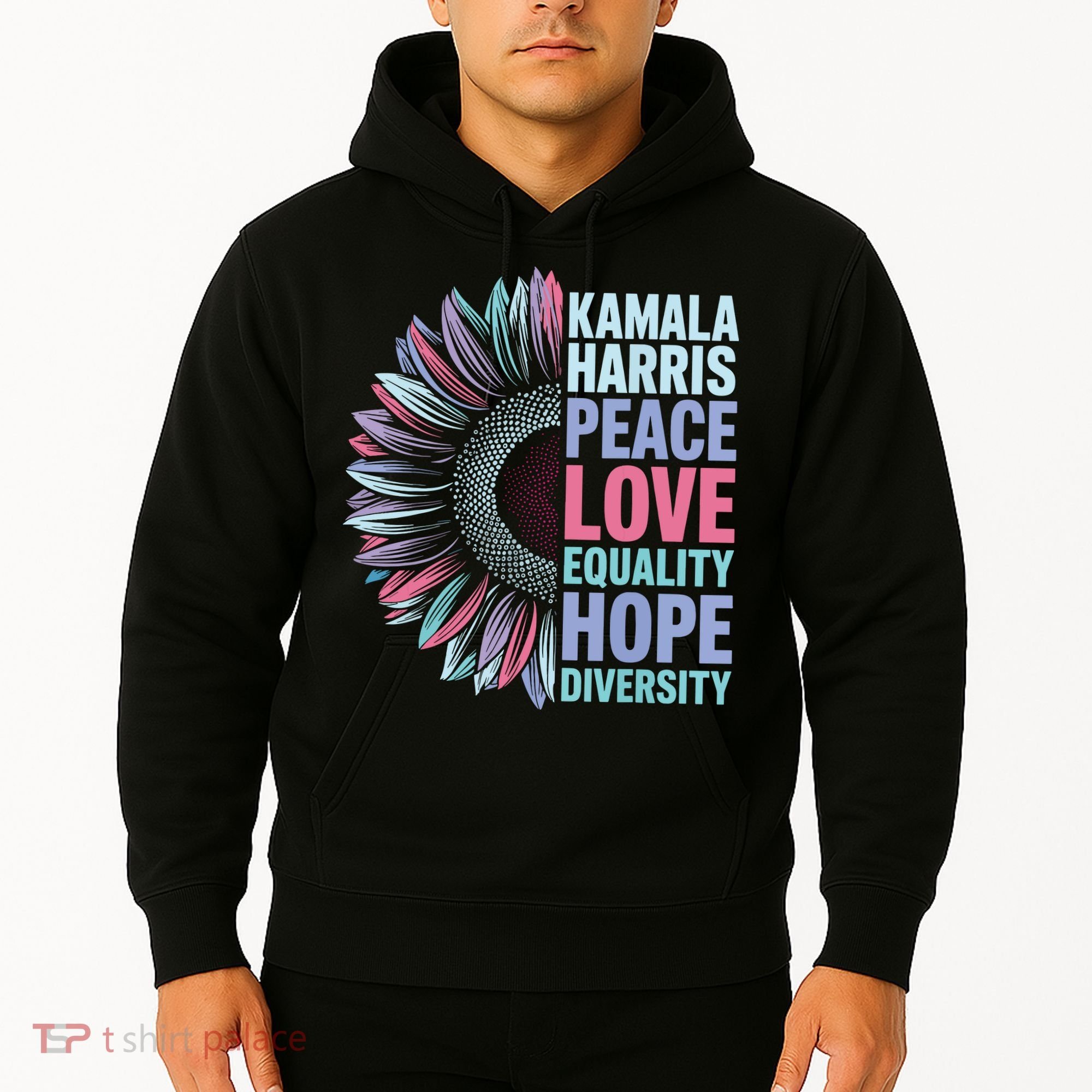Kamala Harris Peace Love Equality Hope Diversity Hoodie