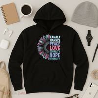 Kamala Harris Peace Love Equality Hope Diversity Hoodie thumb 3