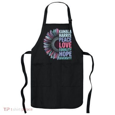 Kamala Harris Peace Love Equality Hope Diversity Apron