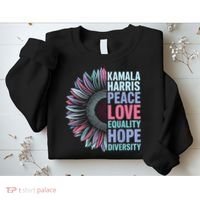 Kamala Harris Peace Love Equality Hope Diversity Sweatshirt thumb 2