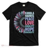 Kamala Harris Peace Love Equality Hope Diversity T-Shirt thumb 0
