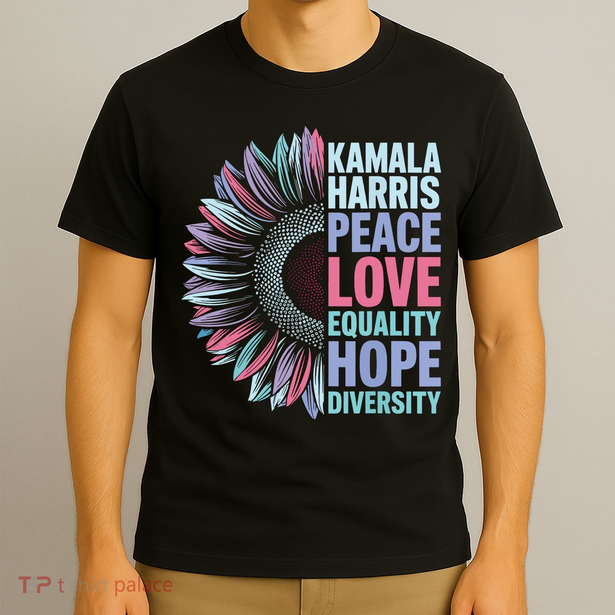 Kamala Harris Peace Love Equality Hope Diversity T-Shirt