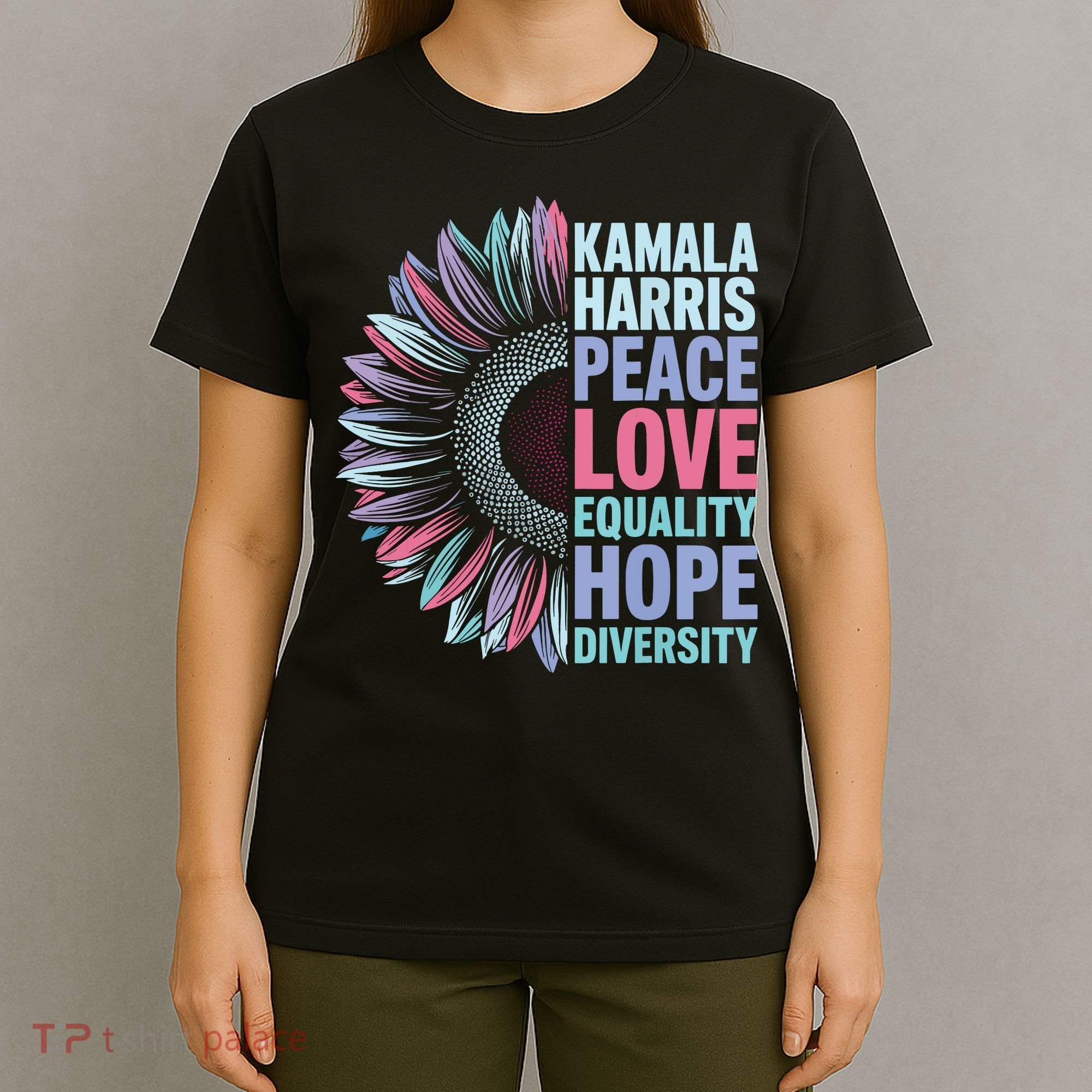 Kamala Harris Peace Love Equality Hope Diversity T-Shirt