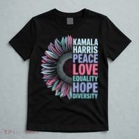 Kamala Harris Peace Love Equality Hope Diversity T-Shirt thumb 5