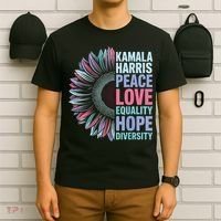 Kamala Harris Peace Love Equality Hope Diversity T-Shirt thumb 6