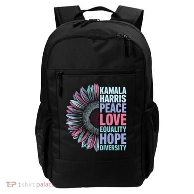 Kamala Harris Peace Love Equality Hope Diversity Backpack