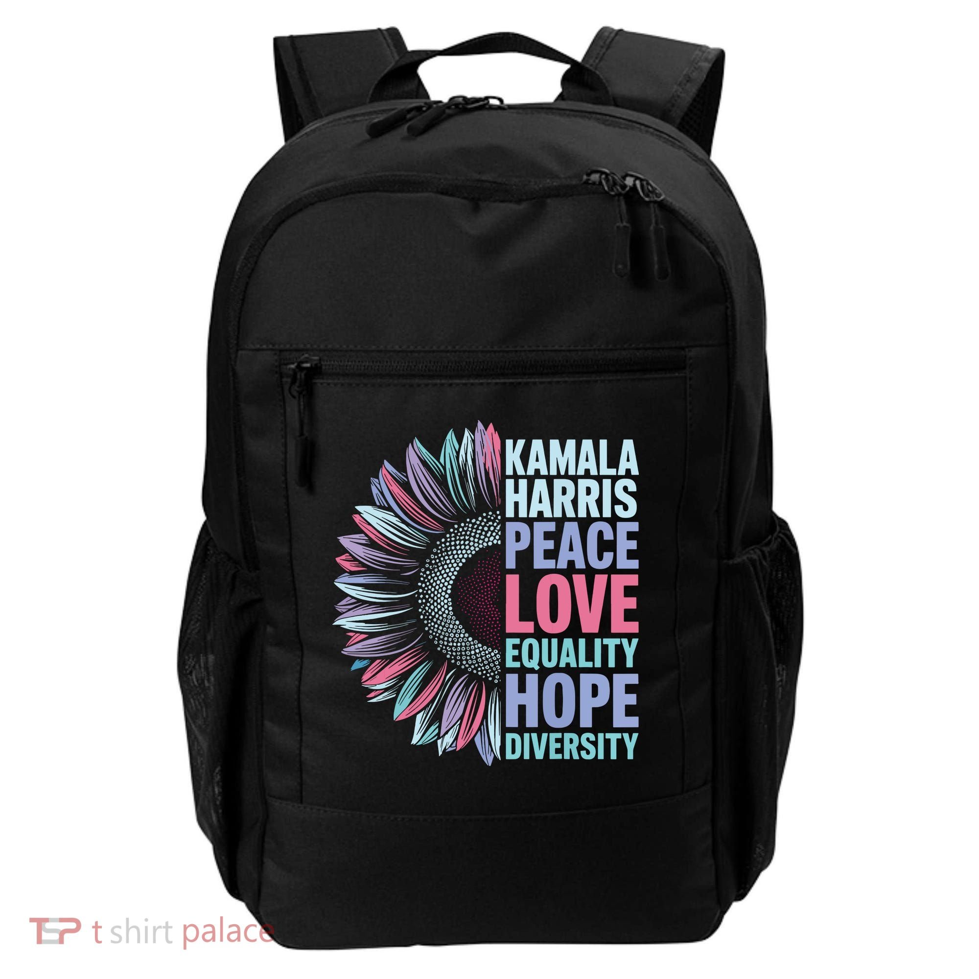 Kamala Harris Peace Love Equality Hope Diversity Backpack