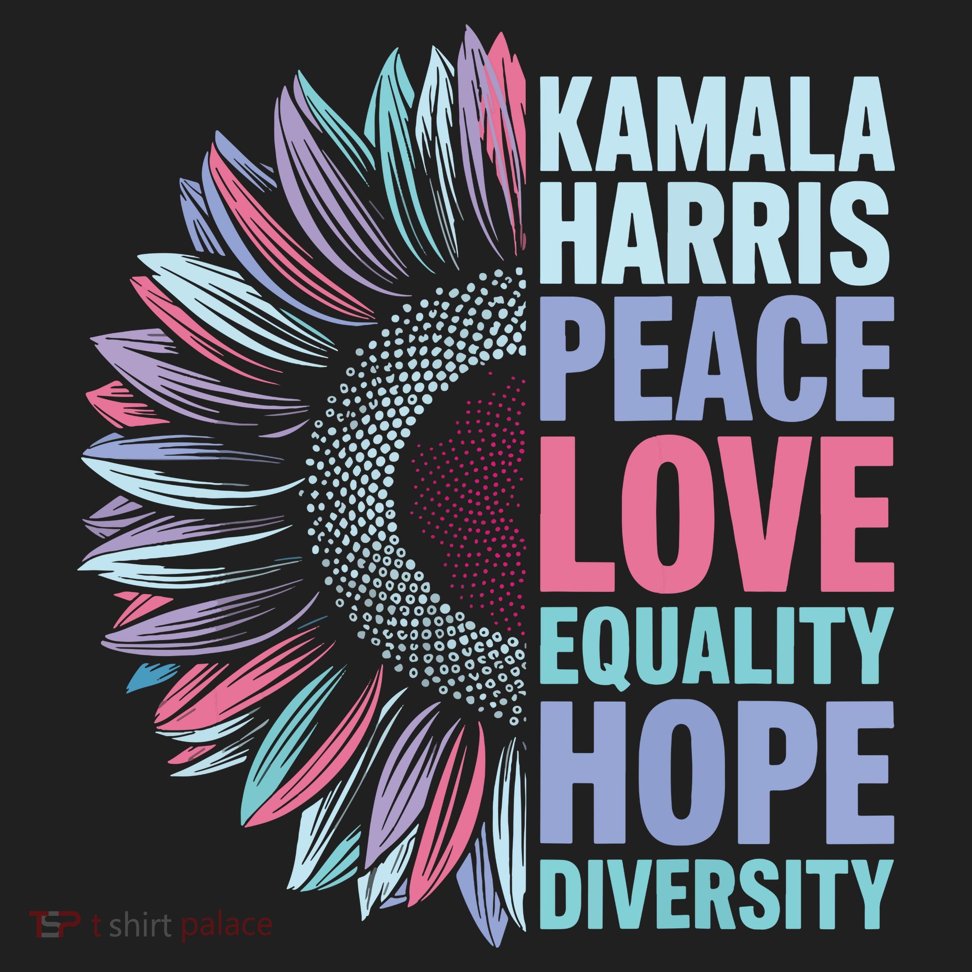 Kamala Harris Peace Love Equality Hope Diversity Beanie