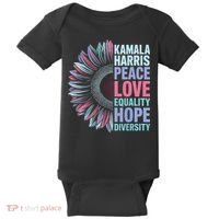 Kamala Harris Peace Love Equality Hope Diversity Baby Bodysuit thumb 0