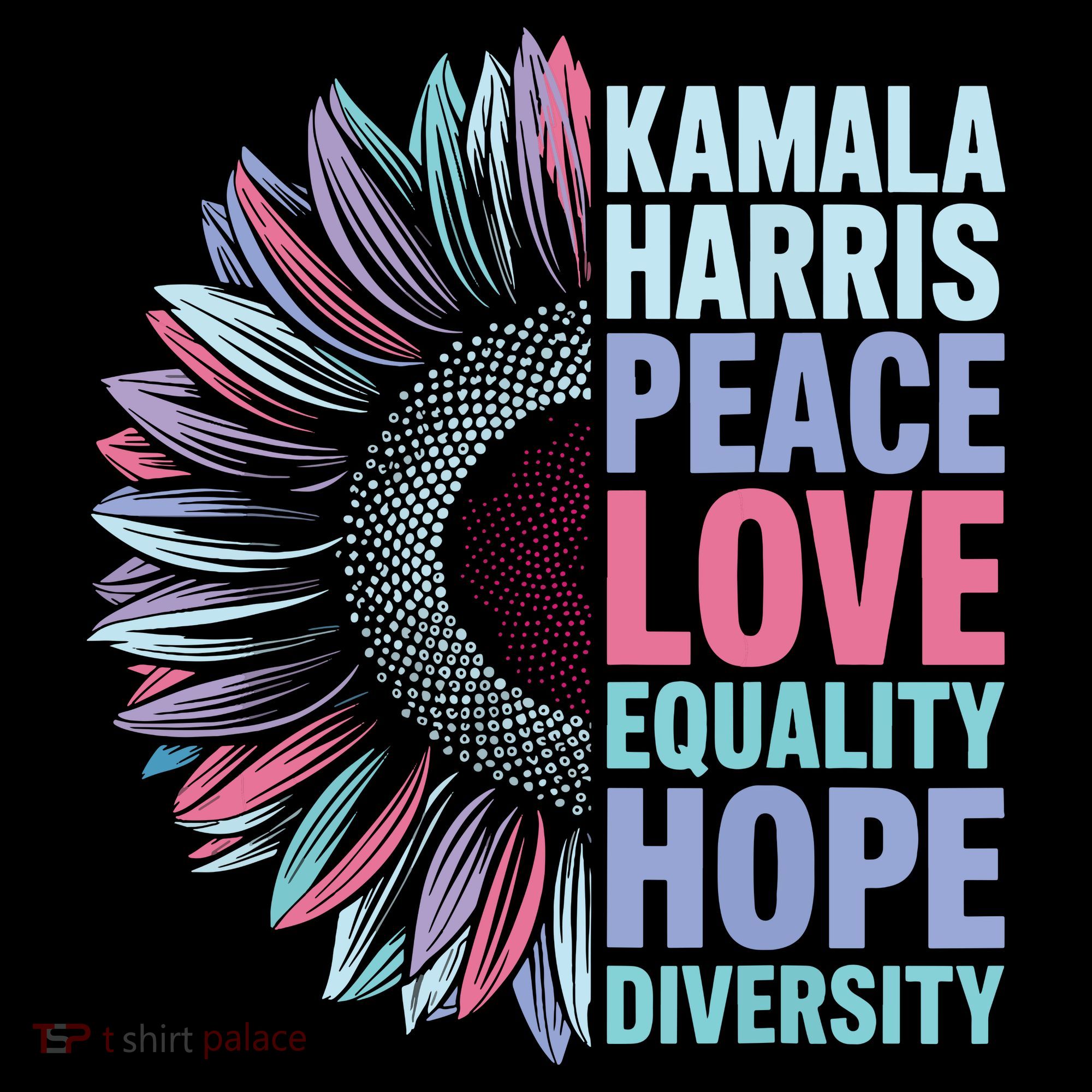 Kamala Harris Peace Love Equality Hope Diversity Baby Bodysuit