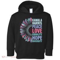 Kamala Harris Peace Love Equality Hope Diversity Toddler Hoodie thumb 0