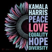 Kamala Harris Peace Love Equality Hope Diversity Toddler Hoodie thumb 2