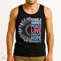 Kamala Harris Peace Love Equality Hope Diversity Tank Top thumb 3