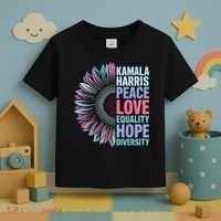 Kamala Harris Peace Love Equality Hope Diversity Toddler T-Shirt thumb 3