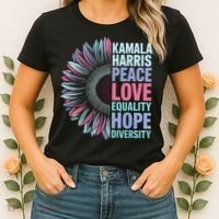 Kamala Harris Peace Love Equality Hope Diversity Women's T-Shirt thumb 2