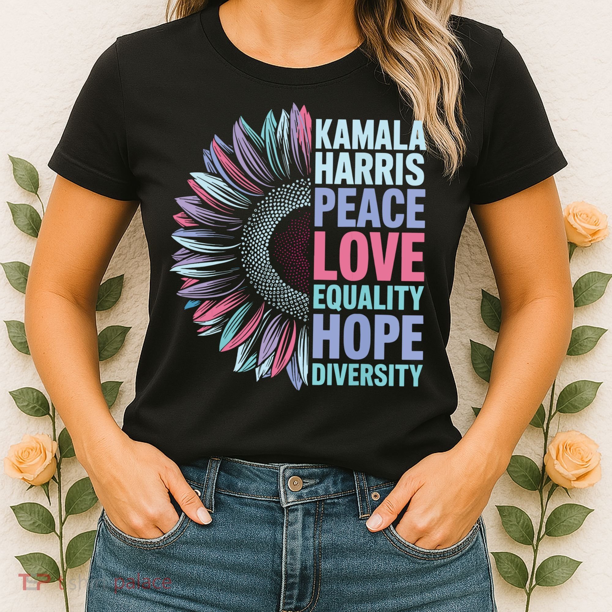 Kamala Harris Peace Love Equality Hope Diversity Women's T-Shirt