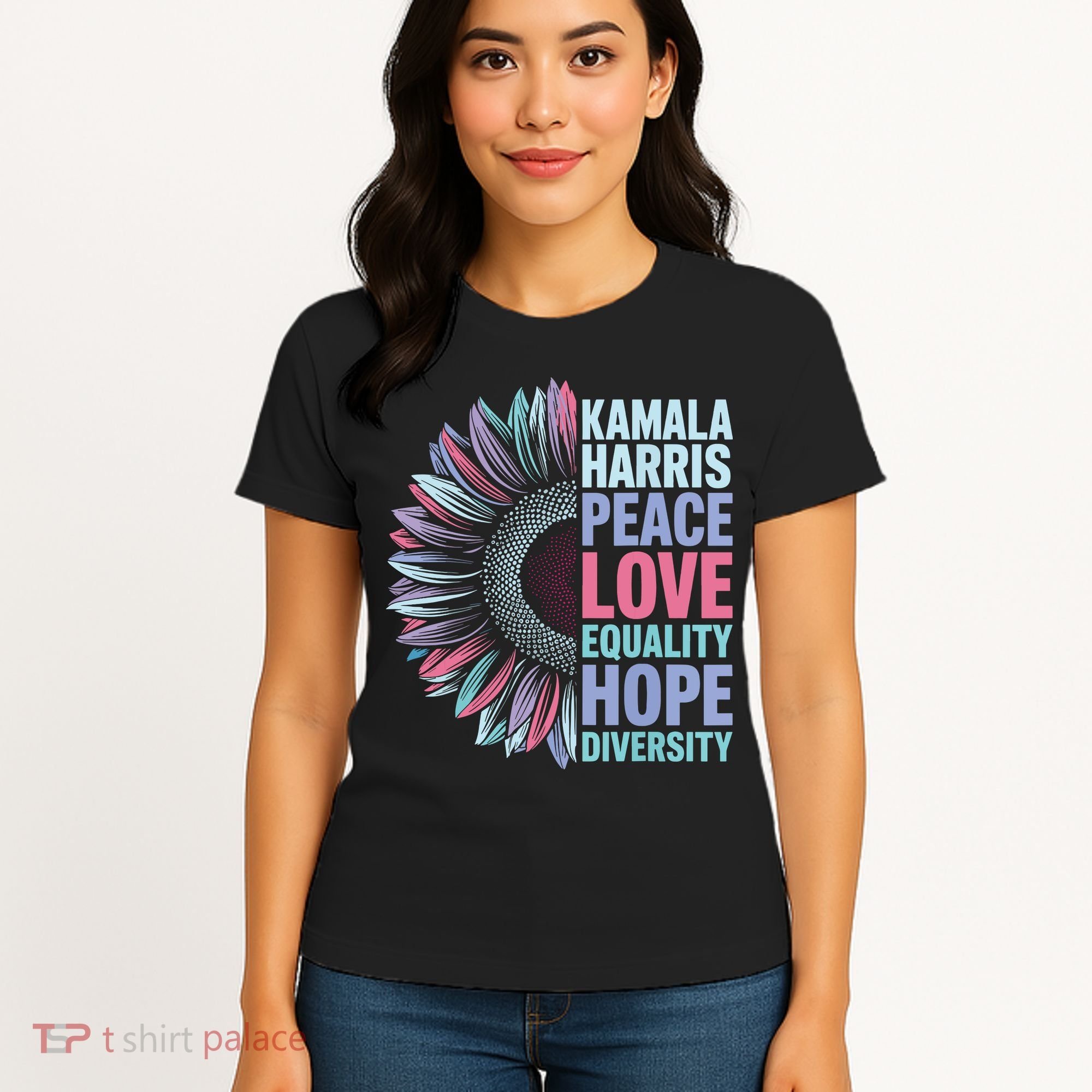 Kamala Harris Peace Love Equality Hope Diversity Women's T-Shirt