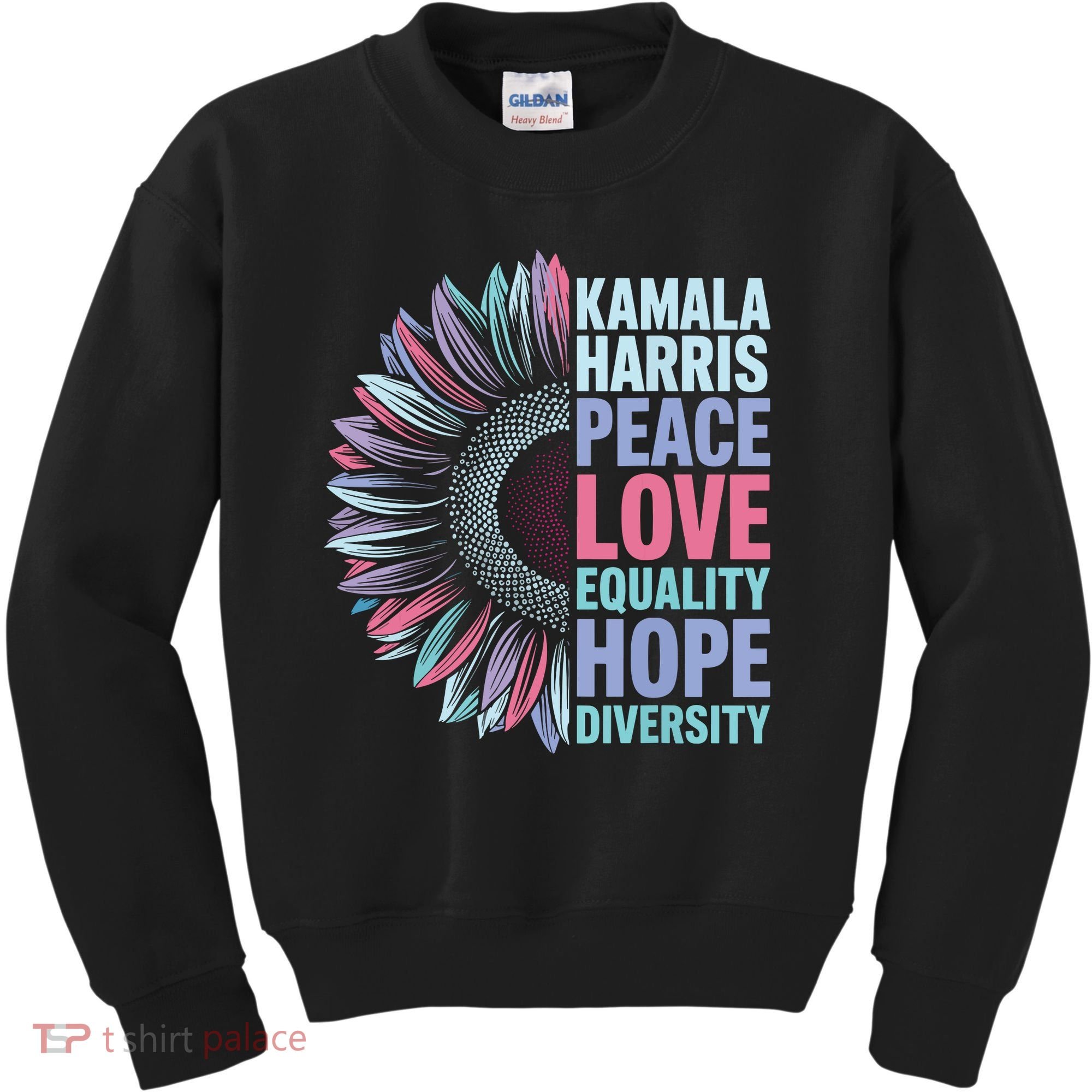 Kamala Harris Peace Love Equality Hope Diversity Kids Sweatshirt