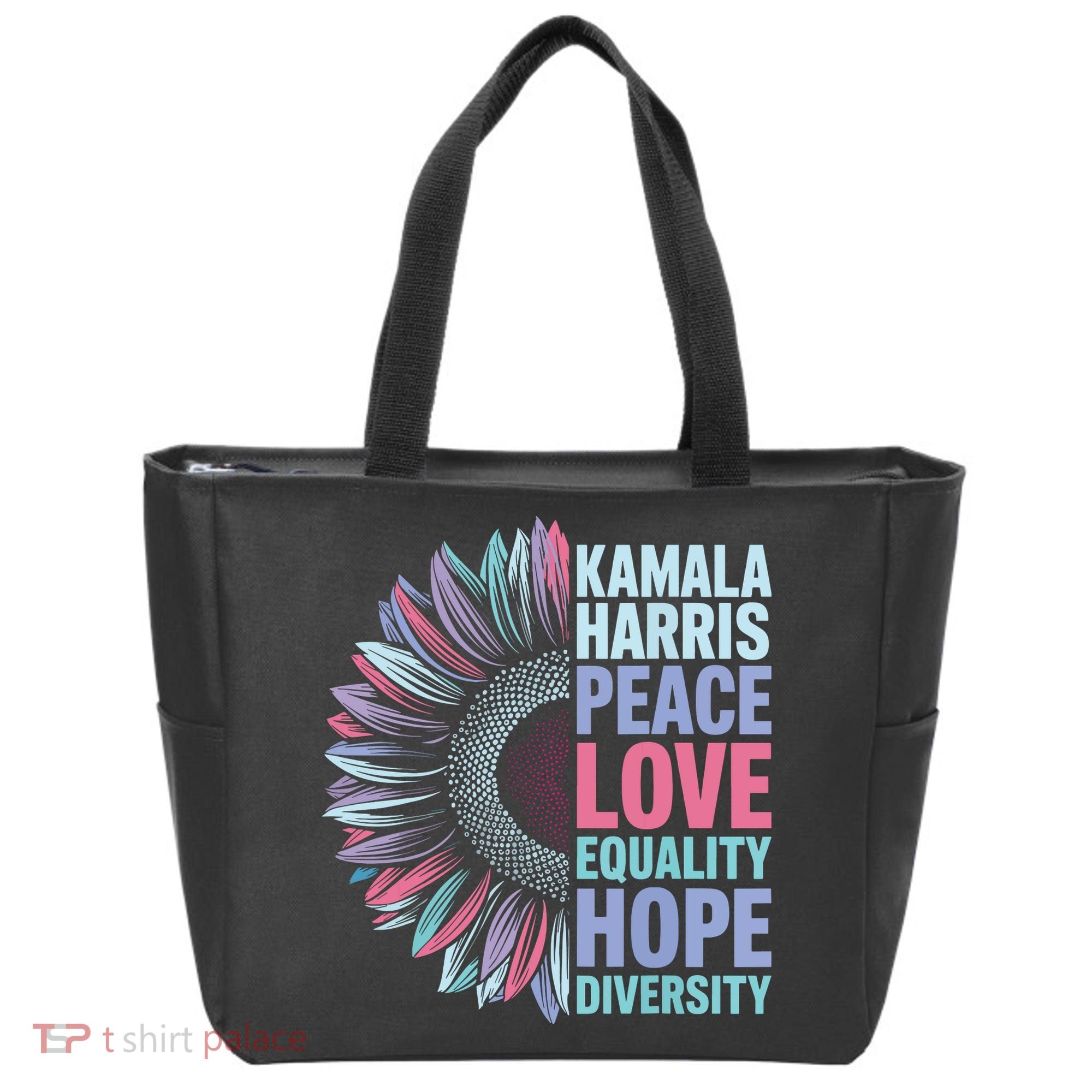Kamala Harris Peace Love Equality Hope Diversity Tote Bag