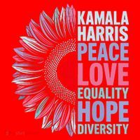 Kamala Harris Peace Love Equality Hope Diversity Santa Hat thumb 1