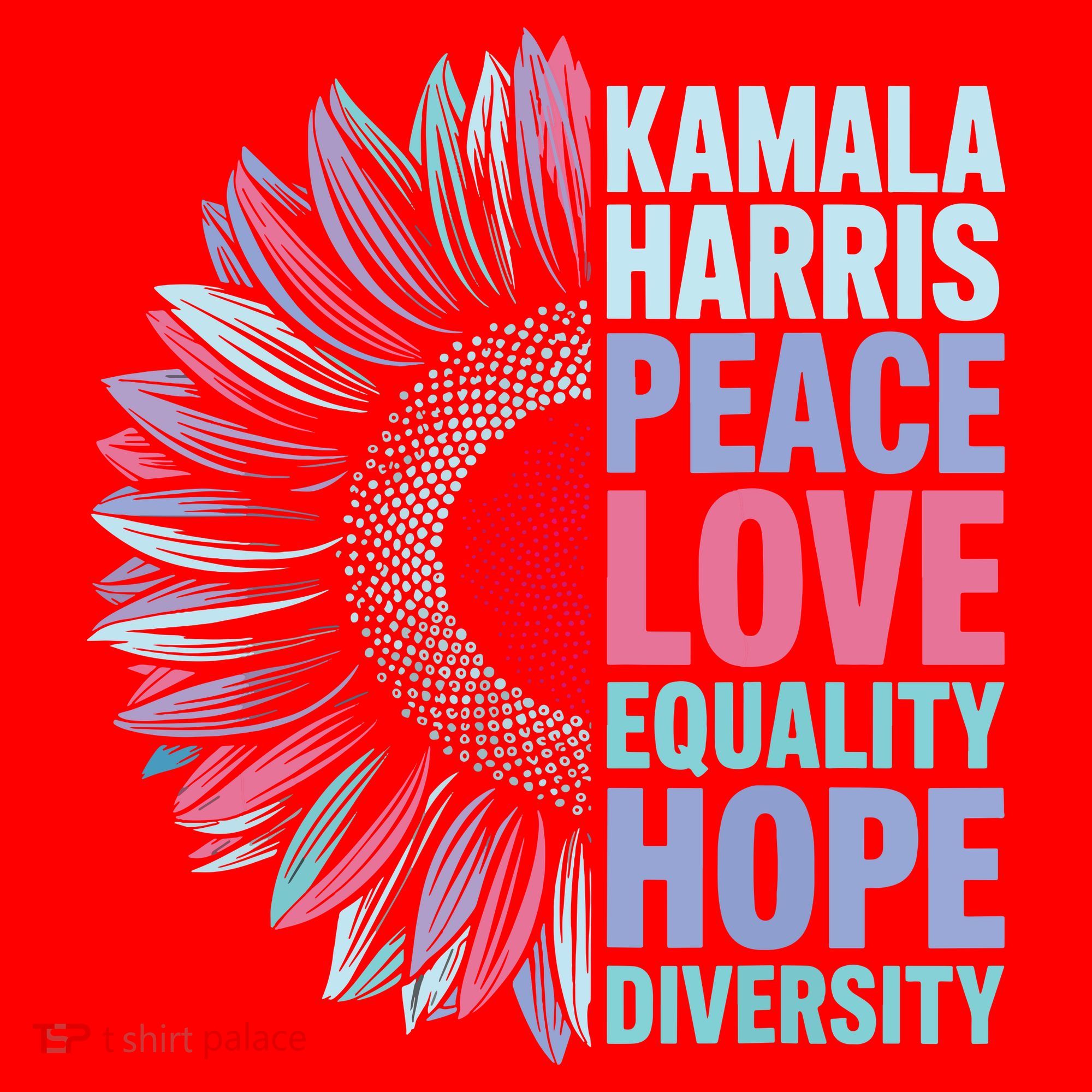 Kamala Harris Peace Love Equality Hope Diversity Santa Hat