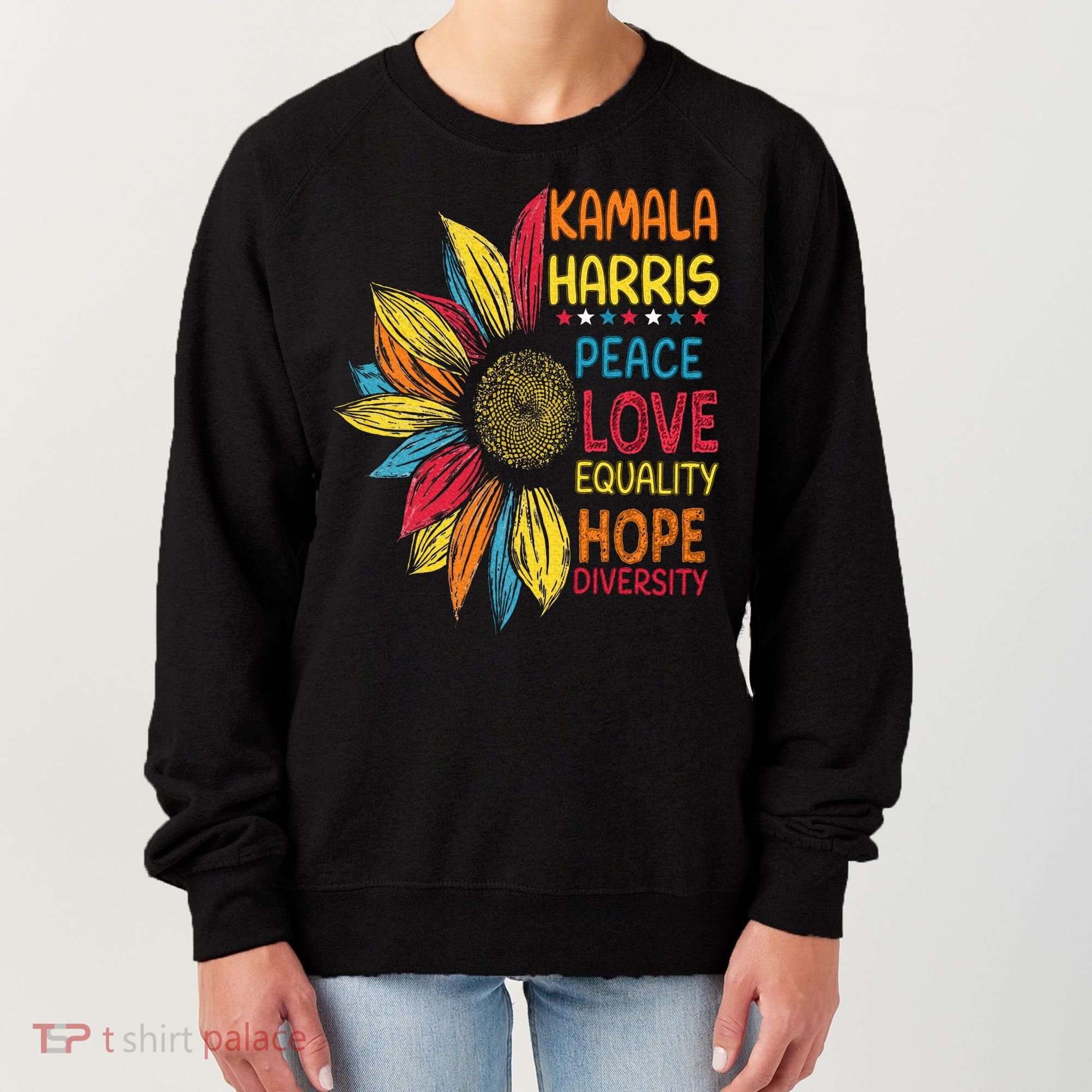 Kamala Harris Peace Love Equality Hope Diversity Women's Sweatshirt