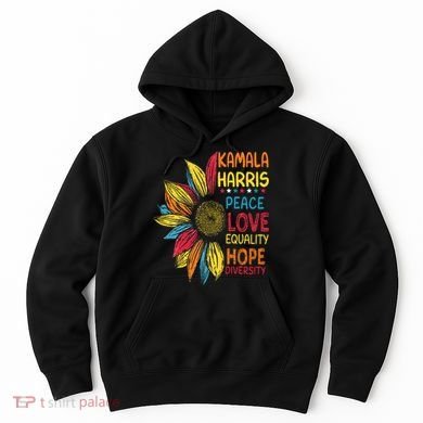 Kamala Harris Peace Love Equality Hope Diversity Hoodie