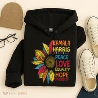 Kamala Harris Peace Love Equality Hope Diversity Hoodie thumb 4