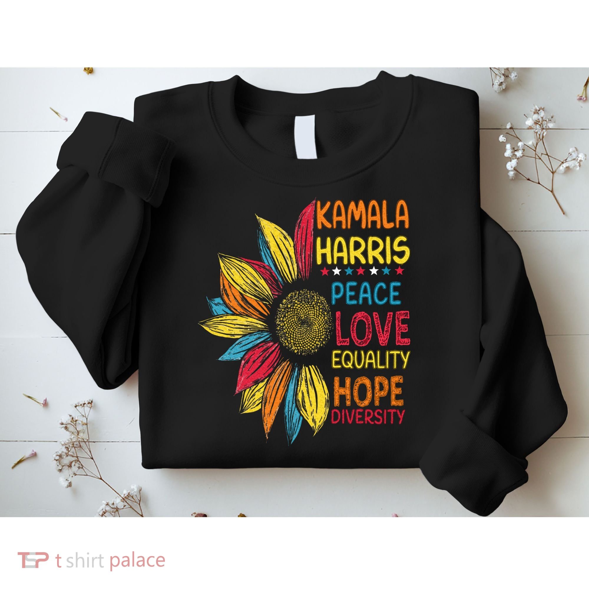 Kamala Harris Peace Love Equality Hope Diversity Sweatshirt