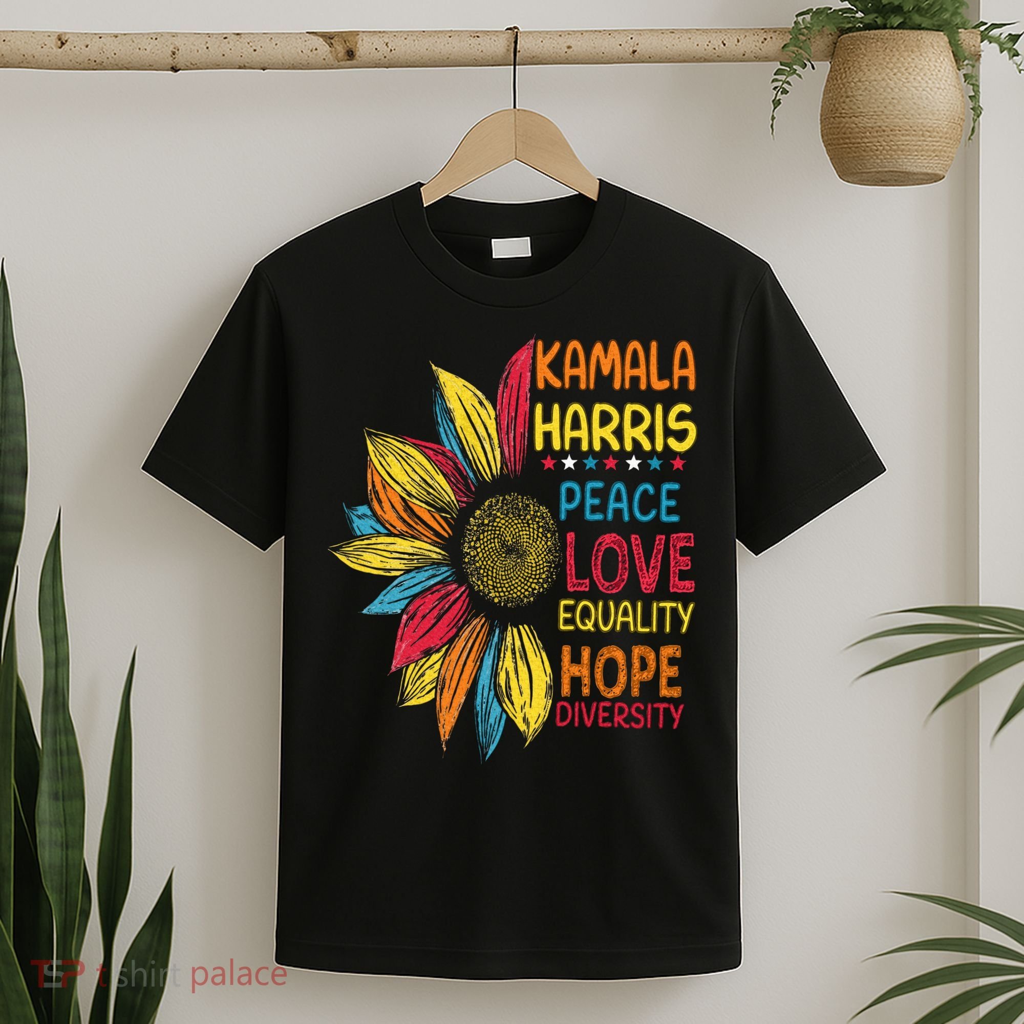 Kamala Harris Peace Love Equality Hope Diversity T-Shirt