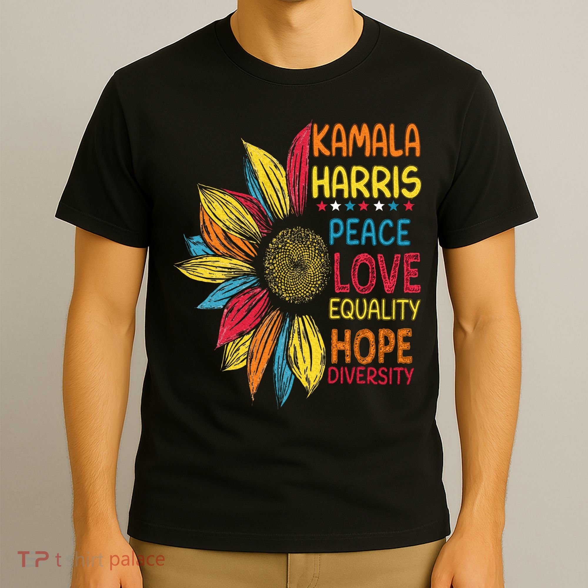 Kamala Harris Peace Love Equality Hope Diversity T-Shirt