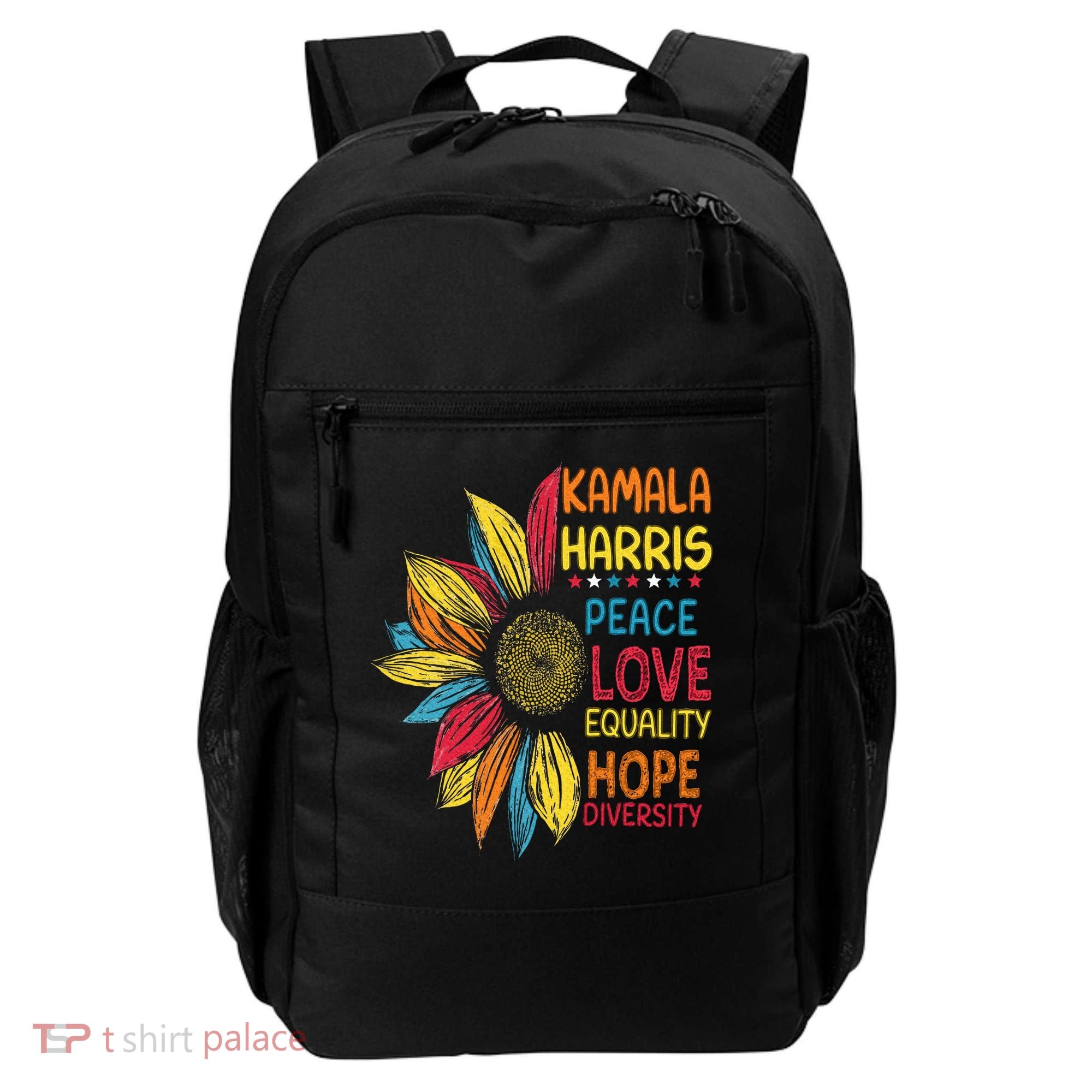 Kamala Harris Peace Love Equality Hope Diversity Backpack
