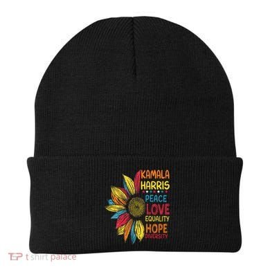 Kamala Harris Peace Love Equality Hope Diversity Beanie