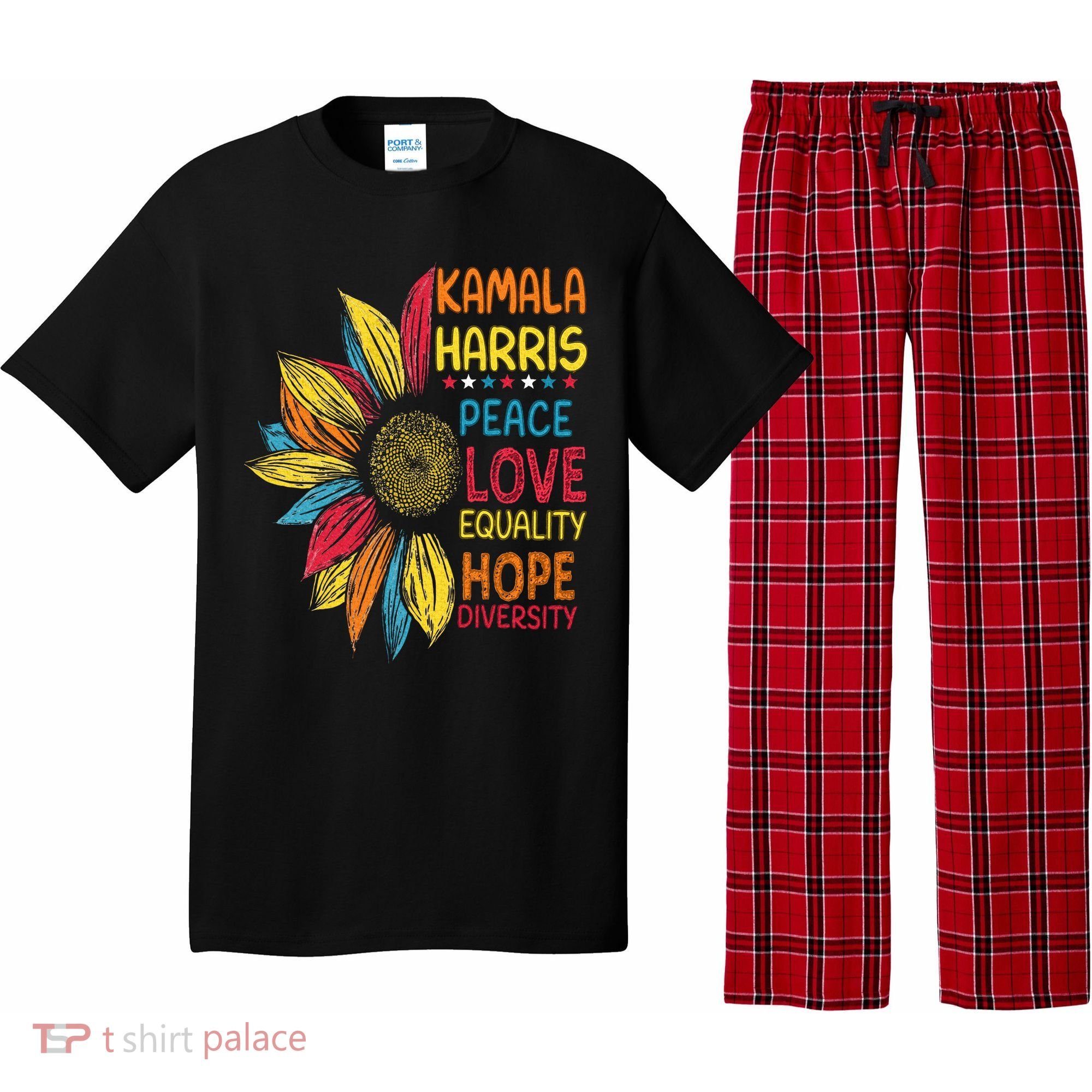 Kamala Harris Peace Love Equality Hope Diversity Pajama Set