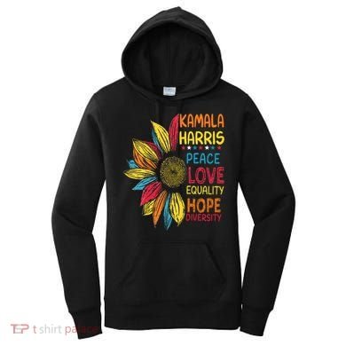 Kamala Harris Peace Love Equality Hope Diversity Women's Hoodie