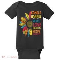 Kamala Harris Peace Love Equality Hope Diversity Baby Bodysuit thumb 0