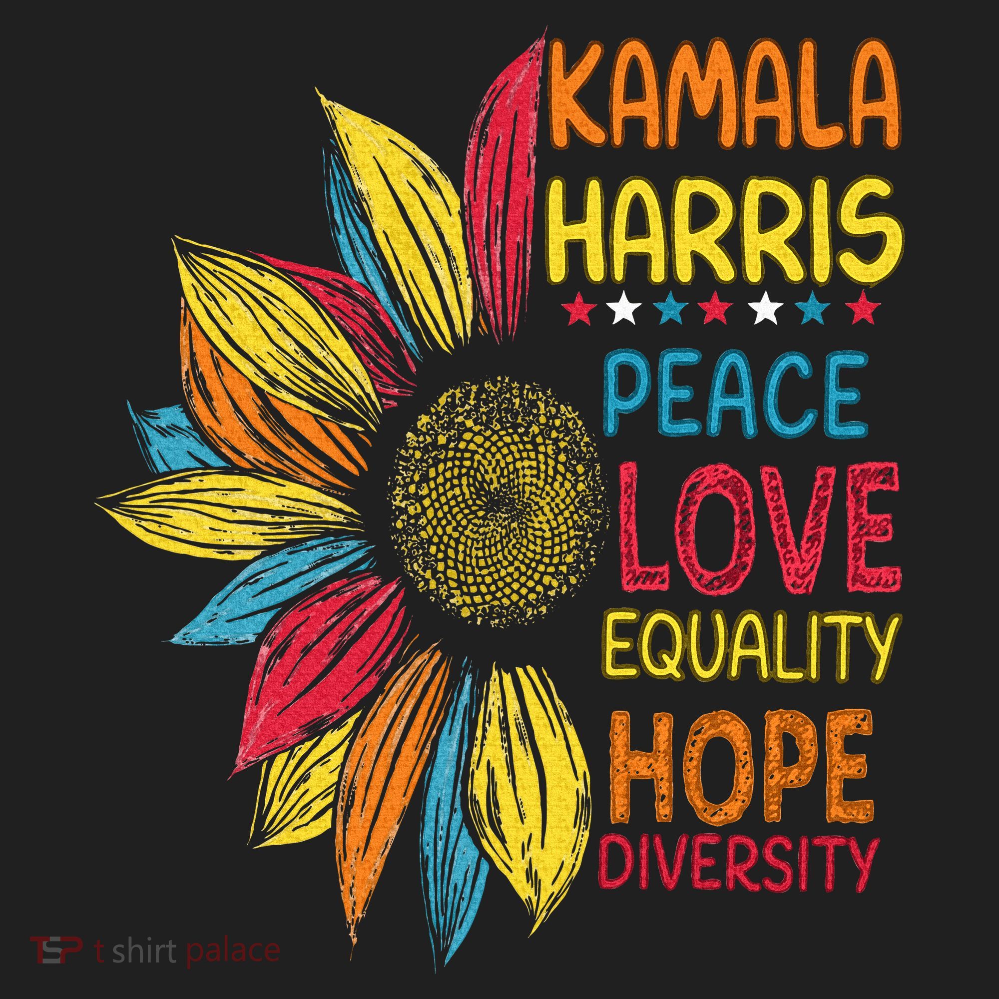 Kamala Harris Peace Love Equality Hope Diversity Hat