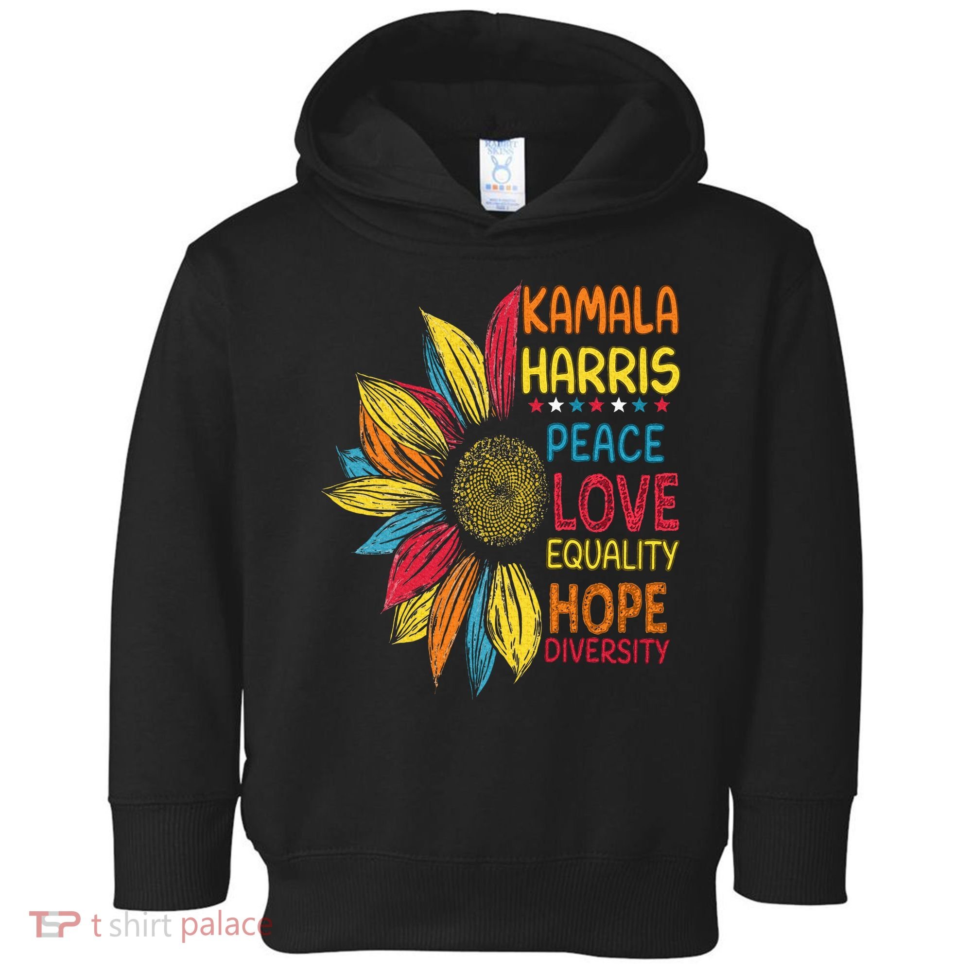 Kamala Harris Peace Love Equality Hope Diversity Toddler Hoodie